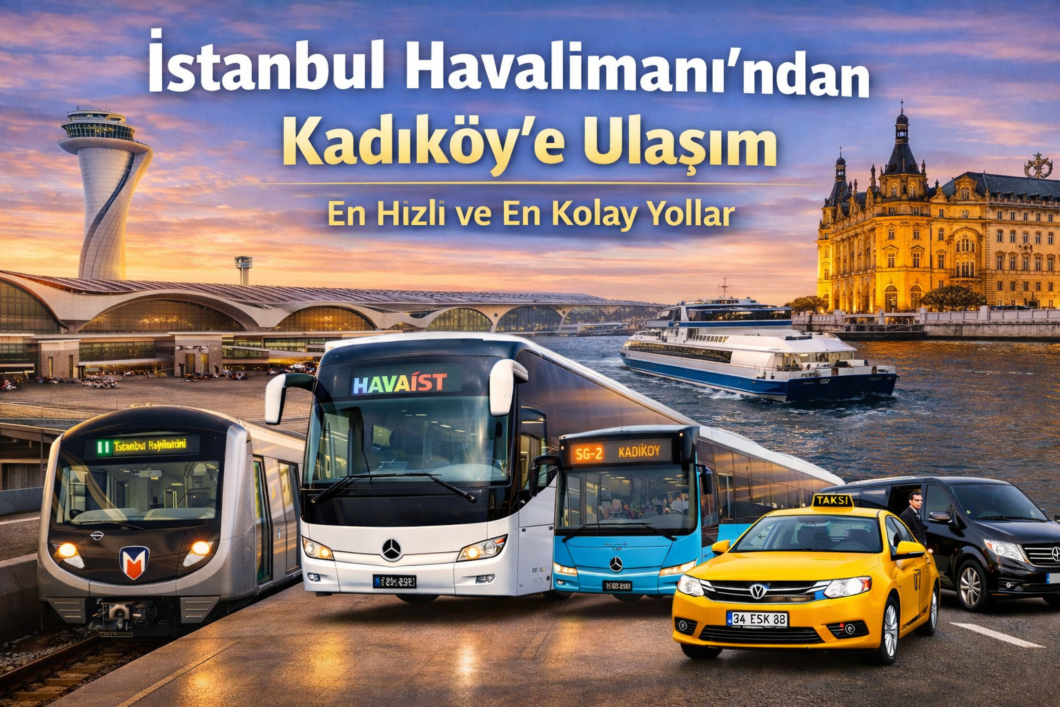 İstanbul Havalimanı'ndan Kadıköy'e ulaşım rehberi görseli