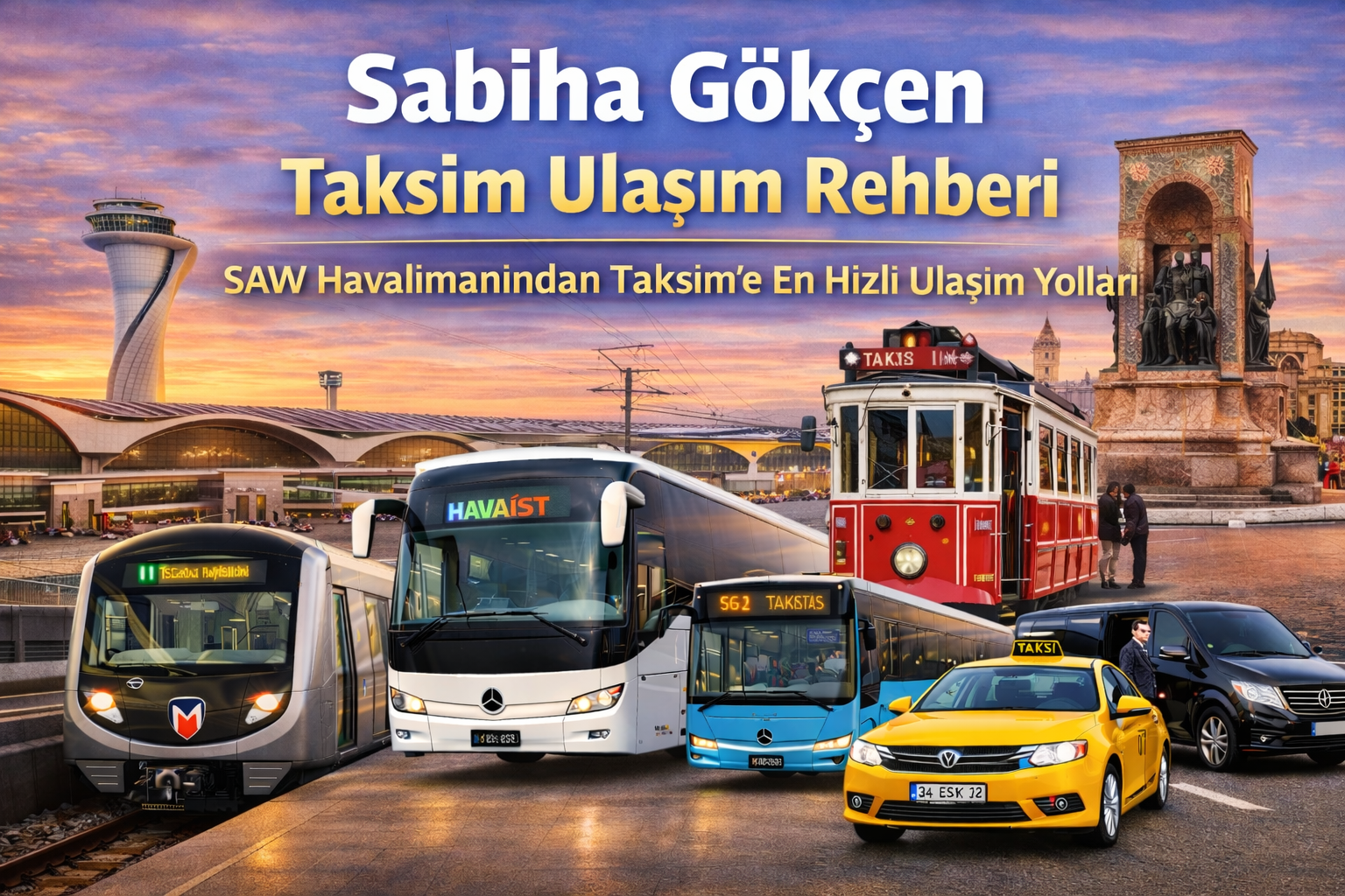 Sabiha Gökçen’den Taksim’e ulaşım rehberi